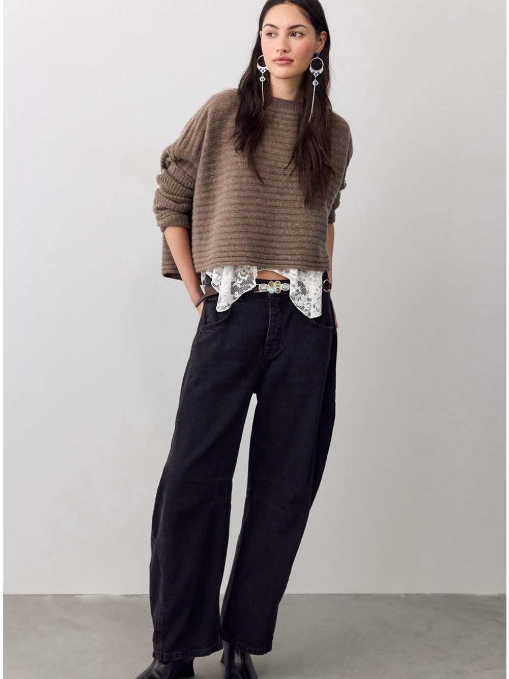 We The Free Mid-rise Barrel Jean